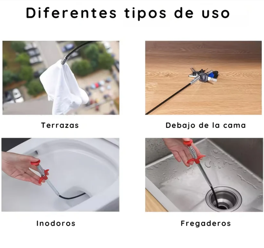 Desatascador de desagües y tuberías