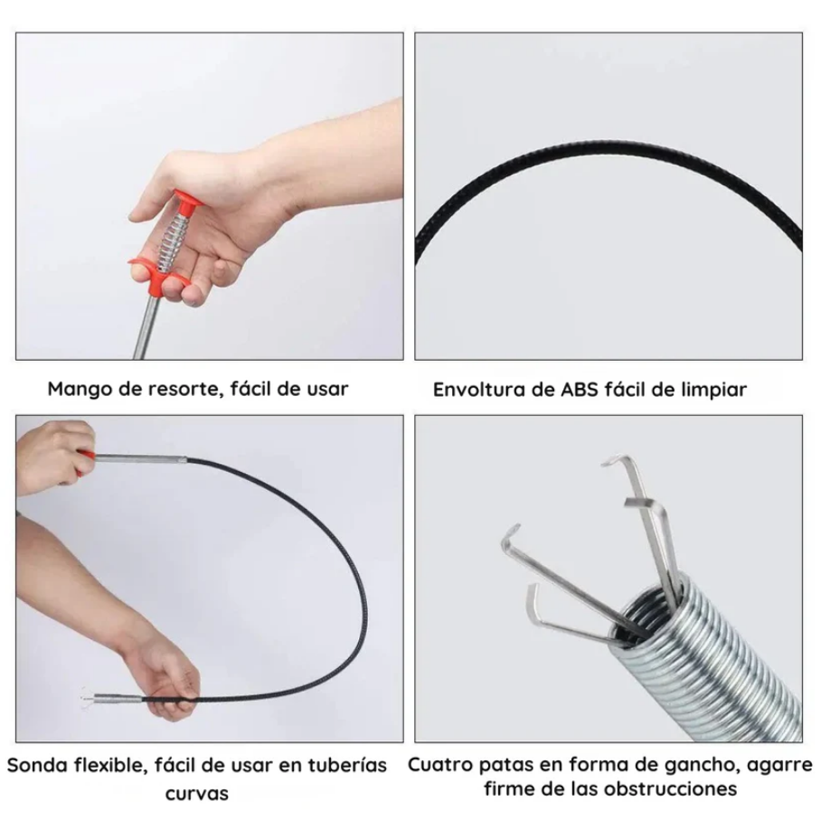 Desatascador de desagües y tuberías
