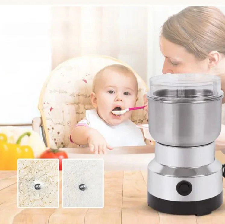 Molino Eléctrico Multifuncional — Para Café, Especias y Hierbas, Molienda Potente y Rápida